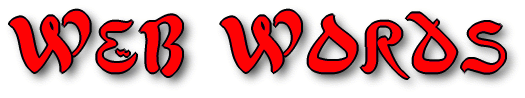 A Gif image which says Web words