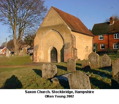 The Saxon Church in Stockbridge, Hampshire, England. There are no links to or from this image. &copy;2002 - Ken Young