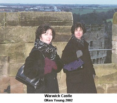 Joan and Pauline at Warwick Castle. There are no links to or from this image. &copy;2002 - Ken Young