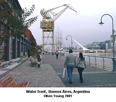 Water front views, Buenos Aires, Argentina. There are no links to or from this image. &copy;2001 - Ken Young